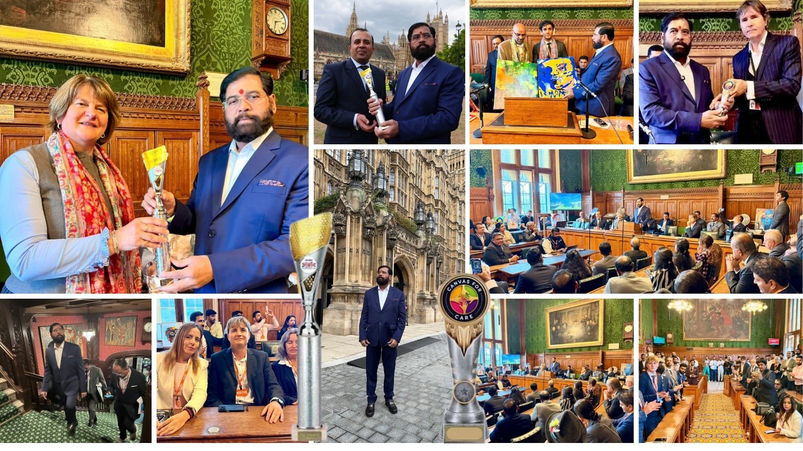 Maharashtra Deputy Chief Minister Eknath Shinde at the UK Asian Business Council Commonwealth Public Leadership Recognition in London