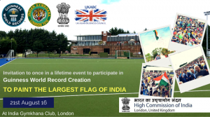 Flag Painging at Indian Independence Day Celebrations in UK - Free Event